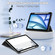 iPad Air 11 2024 / Pro 11 2022 Acrylic 3-Fold Smart Leather Tablet Case - Black