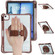 iPad Air 11 2025 / 2024 / Pro 11 2022 Rotation Grip Holder TPU Hybrid Clear PC Tablet Case - Chocolate