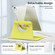 iPad Air 11 2025 / 2024 360 Rotation Detachable Clear Acrylic Leather Tablet Case - Yellow