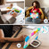 iPad Air 11 2025 / 2024 Contrast Color Robot Silicone Hybrid PC Tablet Case - Colorful Blue