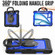 iPad Air 11 2025 / 2024 Handle Silicone Hydric PC Tablet Case with Shoulder Strap - Dark Blue PC