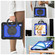 iPad Air 11 2025 / 2024 Handle Silicone Hydric PC Tablet Case with Shoulder Strap - Dark Blue PC