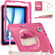 iPad Air 11 2025 / 2024 Heavy Duty Hybrid Tablet Case with Hand Grip & Strap - Rose Red