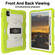 iPad Air 11 2025 / 2024 Silicone Hybrid PC Shockproof Tablet Case with Shoulder Strap - Love Birds Green
