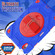 iPad Air 11 2025 / 2024 Spider Hand Grip Turntable Stand Tablet Case - Red Blue