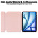 iPad Air 11 2025 / 2024 Transparent Rotation Smart Leather Tablet Case with Keyboard - Pink