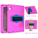 iPad 2025 / 2022 360 Rotation Stand EVA Hard PC Tablet Case with Strap - Rose+Blue