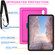 iPad 2025 / 2022 360 Rotation Stand EVA Hard PC Tablet Case with Strap - Rose+Blue