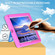 iPad 2025 / 2022 360 Rotation Stand EVA Hard PC Tablet Case with Strap - Rose+Blue