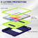 iPad 2025 / 2022 3-Layer Protection Screen Frame + PC + Silicone Tablet Case - Navy Blue+Lime