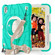 iPad 2025 / 2022 Bat Hand Grip Turntable Stand Tablet Case - Mint Green White