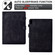iPad 2025 / 2022 Cats Embossed Leather Smart Tablet Case - Black