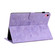 iPad 2025 / 2022 Lily Embossed Leather Smart Tablet Case - Purple