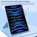 iPad 2025 / 2022 Magnetic Split Leather Smart Tablet Case with Pen Slot - Grey