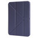 iPad 2025 / 2022 Millet Texture PU + Silicone 3-folding Leather Tablet Case - Dark Blue