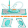 iPad 2025 / 2022 Rotation Ring Handle TPU Hybrid Clear PC Tablet Case - Light Green