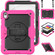 iPad 2025 / 2022 Silicone + PC Full Body Protection Tablet Case - Black + Rose Red