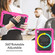 iPad 2025 / 2022 Silicone + PC Full Body Protection Tablet Case - Black + Rose Red