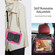 iPad 2025 / 2022 Silicone + PC Full Body Protection Tablet Case - Black + Rose Red