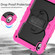 iPad 2025 / 2022 Silicone + PC Full Body Protection Tablet Case - Black + Rose Red