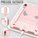 iPad 2025 / 2022 Spider Texture Silicone Hybrid PC Tablet Case with Shoulder Strap - Rose Gold