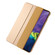 iPad 2025 / 2022 Three-folding Holder Honeycomb Silicone + PU Smart Leather Tablet Case - Gold