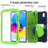 iPad 2025 / 2022 Two-Color Robot Shockproof Silicone + PC Protective Tablet Case - Navy Blue + Yellow Green