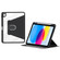 iPad 2025 / 2022 ZGA Tri-Fold 360 Rotation Smart Leather Tablet Case - Black