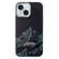 iPhone 15 2 in 1 Aurora Electroplating Frame Phone Case - Snowy Mountains Black
