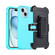 iPhone 15 3 in 1 PC + TPU Sliding Sleeve Phone Case - Blue+Sky Blue