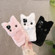 iPhone 15 3D Cute Cat Plush Full Coverage Phone Case - Pink