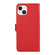 iPhone 15 ABEEL Side-Magnetic Litchi Pattern Leather RFID Phone Case - Red