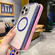iPhone 15 Airbag 3 in 1 CD Texture MagSafe Phone Case with Strap - Purple