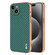 iPhone 15 AZNS Electroplated Edge Carbon Fiber Texture Phone Case - Green