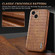 iPhone 15 AZNS Electroplated Frame Crocodile Texture Full Coverage Phone Case - Black