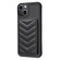 iPhone 15 BF26 Wave Pattern Card Bag Holder Phone Case - Black