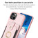 iPhone 15 BF27 Metal Ring Card Bag Holder Phone Case - Pink