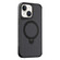 iPhone 15 Carbon Fiber Texture 360 MagSafe Holder Phone Case - Black
