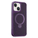 iPhone 15 Carbon Fiber Texture 360 MagSafe Holder Phone Case - Purple
