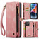 iPhone 15 CaseMe 008 Detachable Multifunctional Leather Phone Case - Pink