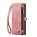 iPhone 15 CaseMe 008 Detachable Multifunctional Leather Phone Case - Pink