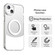 iPhone 15 Color Blocking Series MagSafe Magnetic PC Hybrid TPU Phone Case - White