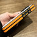 iPhone 15 Contrast Color Imitation Wood Texture MagSafe Phone Case - Light Cyan