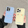 iPhone 15 Creative Edge Simple Smile Face Pattern TPU Hybrid PC Phone Case - Blue