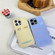 iPhone 15 Creative Edge Simple Smile Face Pattern TPU Hybrid PC Phone Case - Blue