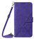 iPhone 15 Crossbody 3D Embossed Flip Leather Phone Case - Purple