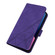 iPhone 15 Crossbody 3D Embossed Flip Leather Phone Case - Purple