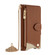iPhone 15 Crossbody Chain Fishtail Litchi Leather Phone Case - Brown