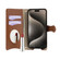 iPhone 15 Crossbody Chain Fishtail Litchi Leather Phone Case - Brown