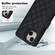 iPhone 15 Crossbody Multifunction Rhombic Leather Phone Case - Black
